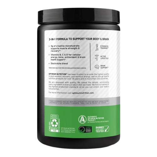 Optimum Nutrition CREATINE + STRAW PEACH Supplement Fitness Vitamin Dietary Healthcare Muscle Smooth